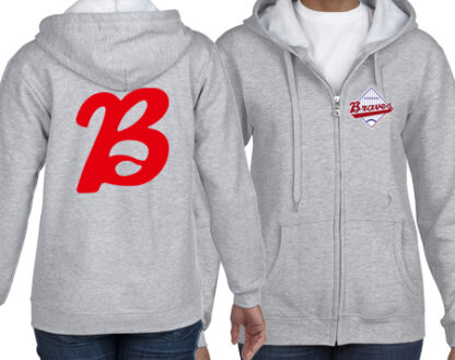 1Damen Zipped Hood Jacket LOGO