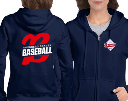 1Damen Zipped Hood Jacket OLDSCHOOL